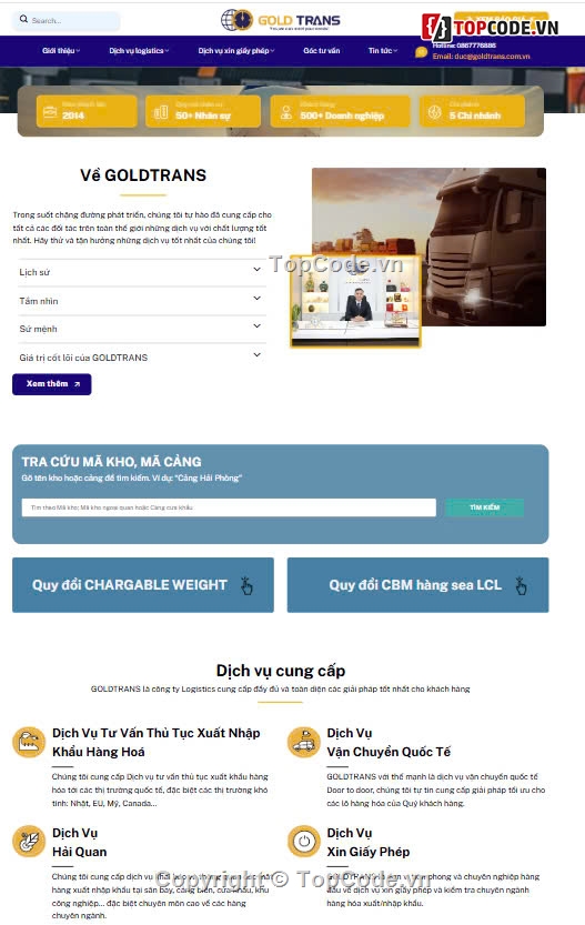 Logistics,web công ty,sharecode dịch vụ vận chuyển logictics,dịch vụ vận chuyển quốc tể,dịch vụ hải quan,Sharecode website công ty Logistics cực đẹp